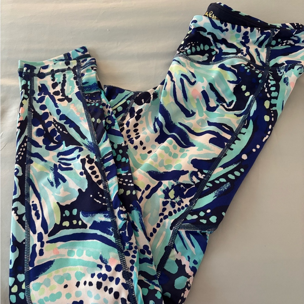 Lilly Pulitzer Luxletic Leggings in Blue and Green